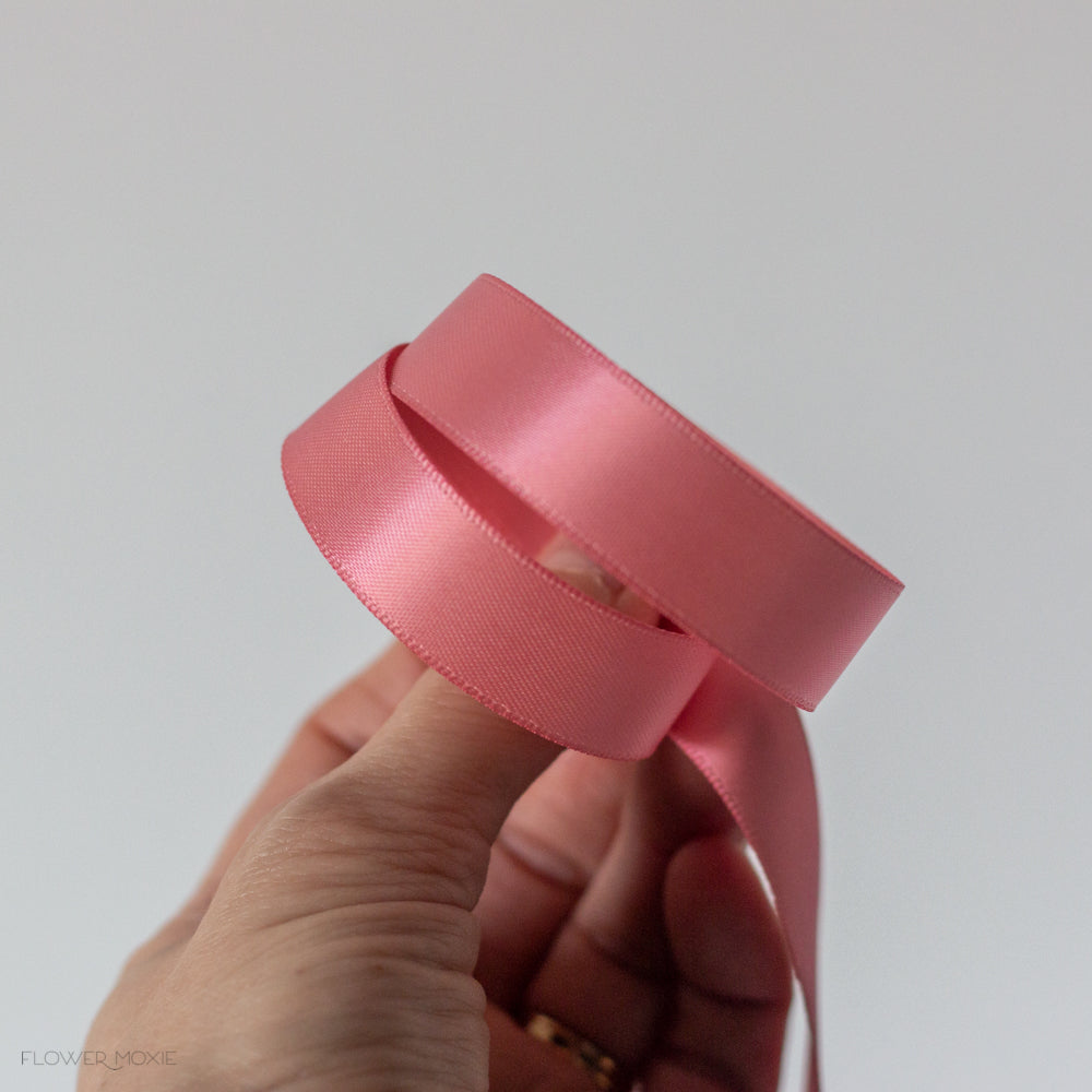 Bout and Corsage Satin Ribbon - Dusty Rose – Flower Moxie Supply